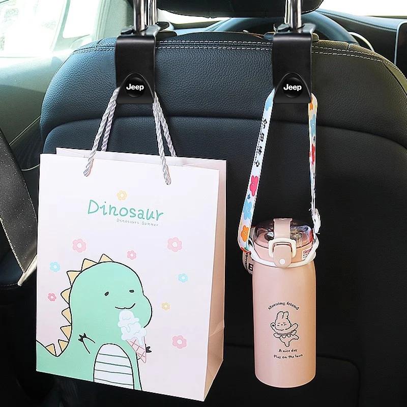 Pro Jeep 2 ks Přenosné háčky na zadní stranu autosedačky Úložné doplňky Pro Jeep Grand Cherokee Wrangler JK Gladiator Compass Renegade