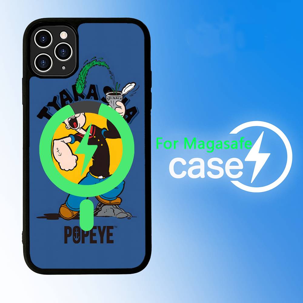 P-PopeyeS The SailorS For Magsafe Magnetic Case For IPhone 17 Air 16 15 14 13 12 11 Pro Max Plus Wireless Charging