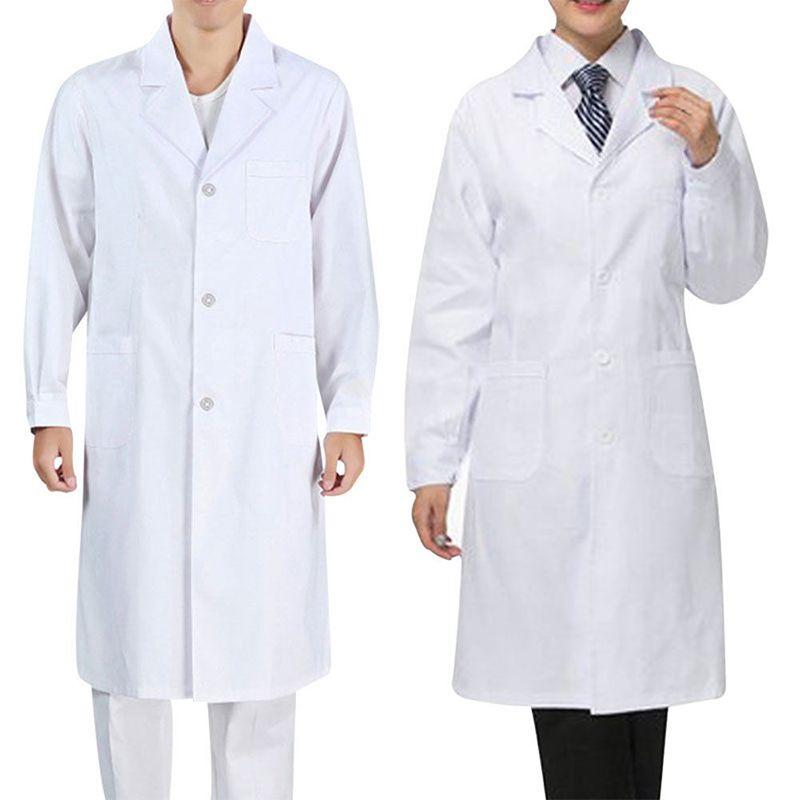 Doctor Work Clothes Nurse White Long Sleeves Men And Women In A Variety Sizes Of