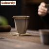 150 ml Retro-Teekrug aus vergoldetem Eisen, glasiert, handgefertigt, grobe Keramik, Cha Hai, ästhetische Gerechtigkeitstasse, chinesisches Teeservice, Cha-Zubehör