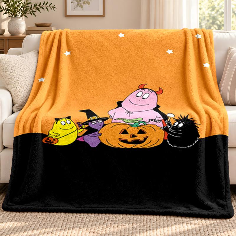 Barbapapa blanket Flannel Blanket Soft Cozy Plush Throw for Sofa Bed Lightweight Home Decoration Outdoor camping