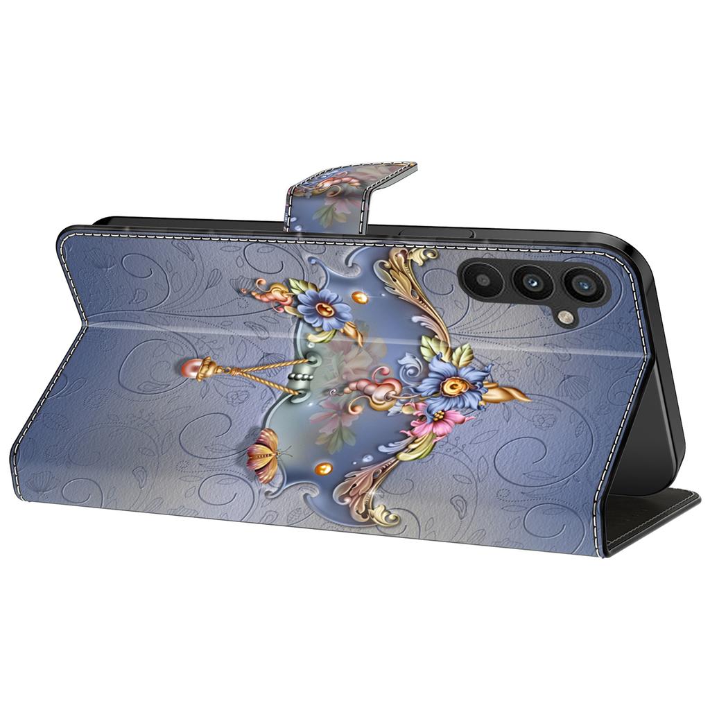 For Samsung Galaxy A35 5G Case Wallet PU Leather Pattern Magnetic Closure Folio Phone Cover