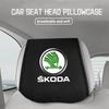 AAAJF1 Car Headrest Cover Universal Interior Accessories Fit For Skoda Kamiq Karoq Octavia 2 3 Rapid Scala Kami Fabia VII VRS