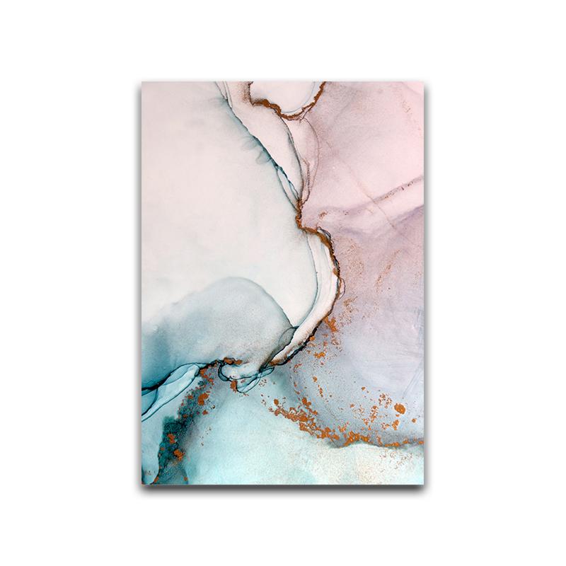 Liquid Trail Pastel Watercolor Abstract Wall Art Picture Canvas Painting Poster Print Wall Art Pictures Living Room Decoration