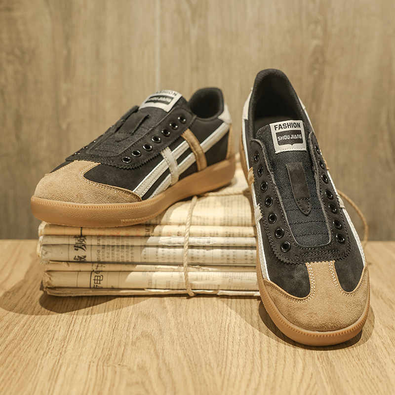 Fashion Perforated Laced Brown Sneakers Men Hi Top Sneakers Men Shoes Flat Boot Sport Universal Brand Small Price Pretty