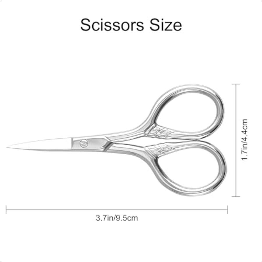 

2 шт. Мужские женские ножницы для ухода за лицом, маленькие, для бровей, волос в носу, усов, бороды, ресниц, для стрижки ушей, набор с безопасным кончиком United States