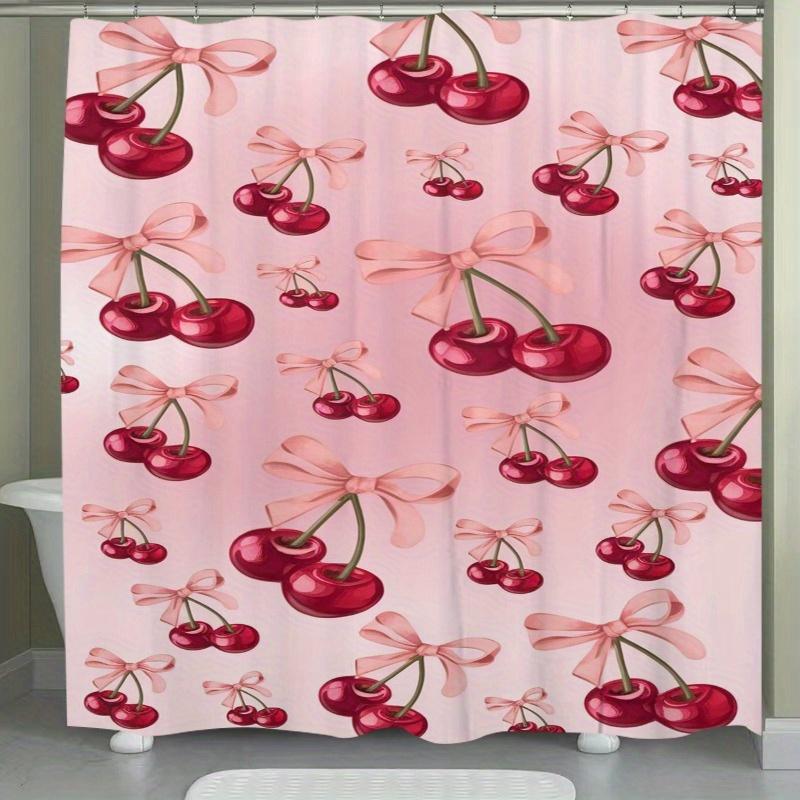 A Sweet Cherry Delight Shower Curtain: Add a Touch of Whimsy and Charm To Your Bathroom with This Adorable Design