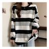 Navava Men Casual STriped Color Block Long Sleeve T shirT nT2017
