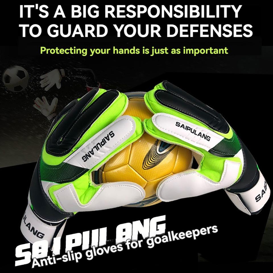 LOOGDEEL Football Goalkeeper Children's Soccer Sports Adult Hand Supports Non-slip Wear-resistant Full Latex Goalkeeper Gloves