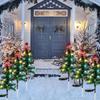 Solar Landscape Path Christmas Tree Lights Light Up Christmas Tree Garden Stakes 2x Solar Christmas Tree Solar Christmas Tree