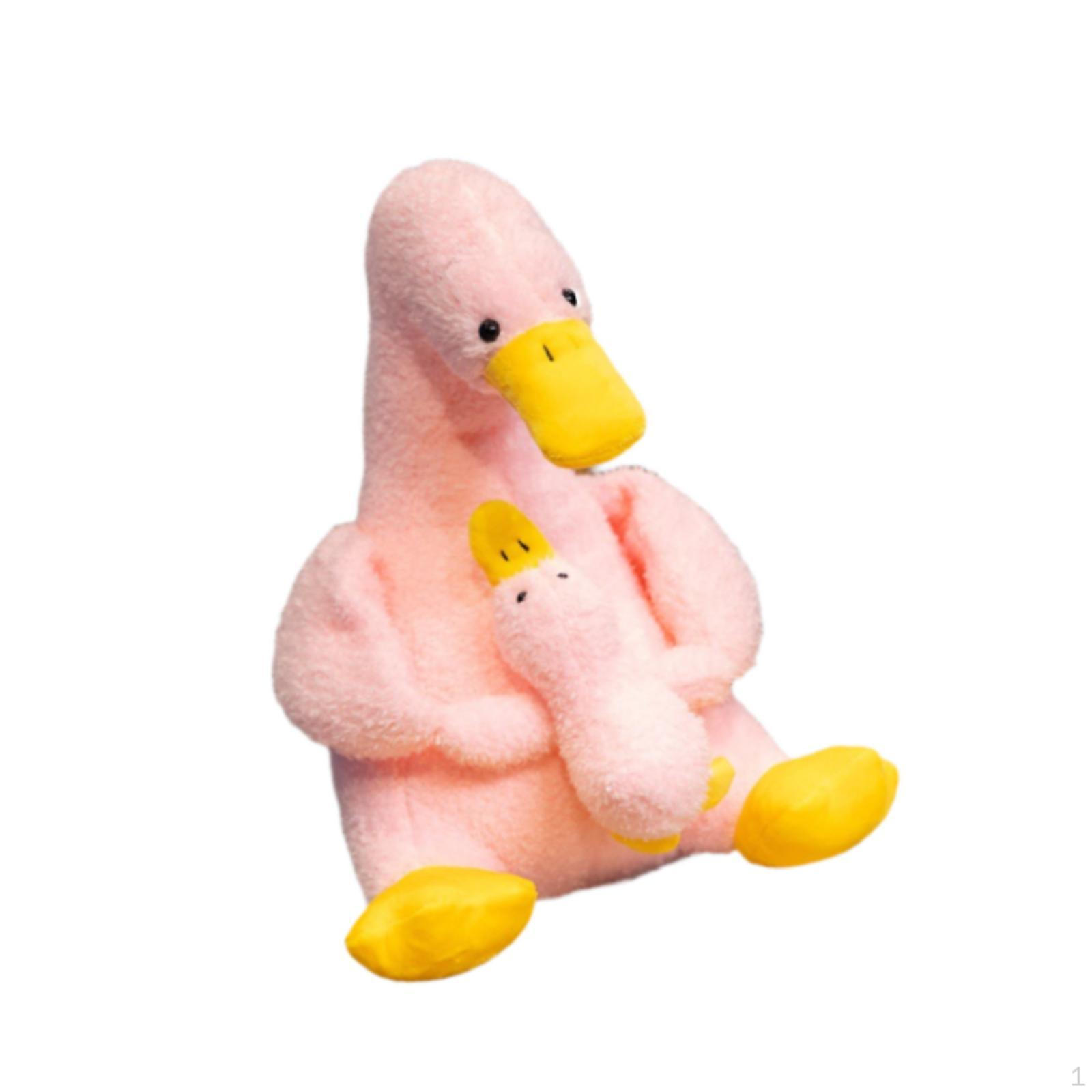 

Мягкая кукла-утка 8,66 дюйма, обнимающаяся игрушка для мамы и детеныша на праздники, день розовый
