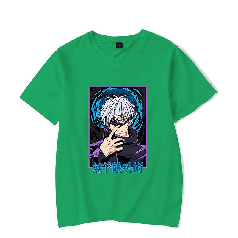 

new anime Satoru Gojo T Shirt Women men Casual Personality Round Neck Short Sleeve Fashion T Shirt 10 Colors plus size XXS-4XL 4XL