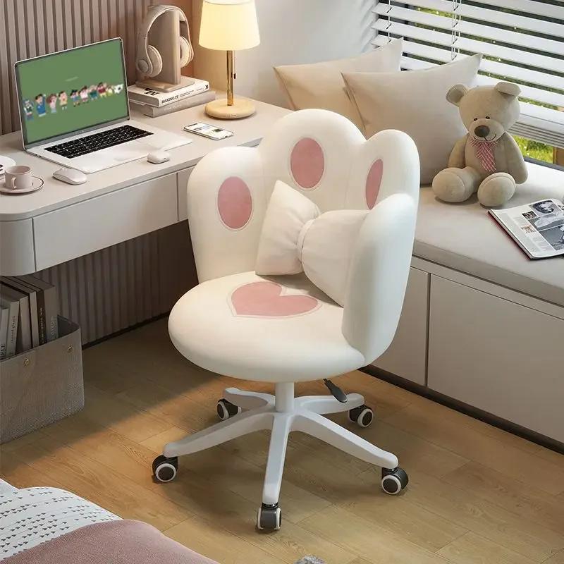 Computer Rotating Office Chair Comfortable Soft Bag Dress Table Luxurious Office Chair Ergonomic Lifting Backrest Swivel Chair