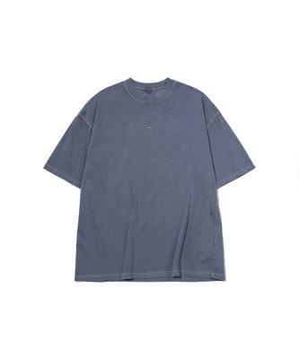 GNOK Cool Cotton Embossed Pigment Short Sleeve T-Shirt_Navy