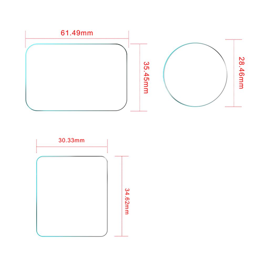 6pcs Screen Protector for Camera Tempered Glass Screen Cover 2* Lens Protectors 2* Front Screen Protectors 2* Back Screen Protectors Anti-Scrach