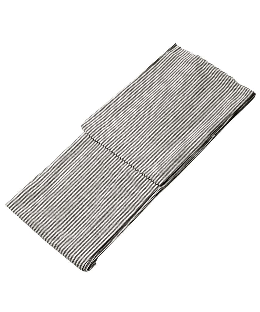 Cotton Polyester Black x [KYOETSU] Kimono, Washable, Single, Blend, Women's, (M, Stripes)