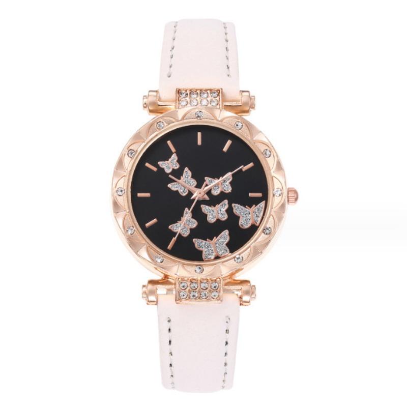 Ladies watch, fashionable personalized simple watch, butterfly digital belt wrist watch