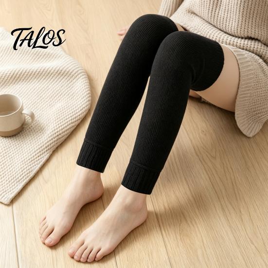 Warmth Locking Legging Socks Thickened Over-the-knee Leg Warmers for Women, Soft Thermal Sleeves, Outdoor Cold Protection Leggings Anti-slip Long Knee