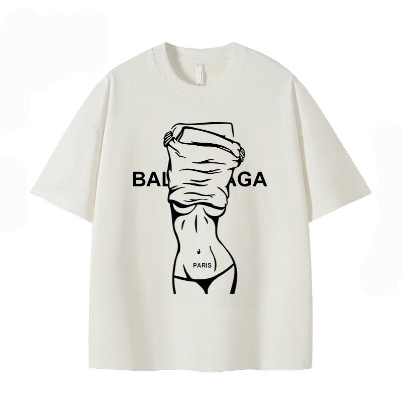 

Новейшая сексуальная модель забавный принт 100% хлопок мужские футболки короткий рукав футболка летняя пара свободные женские повседневные спортивные топы XXXXXL бежевый