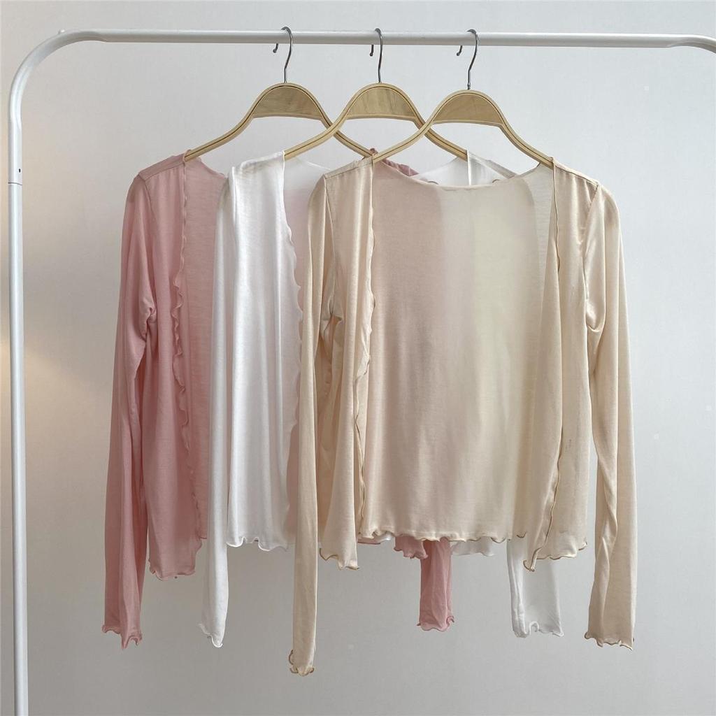 Women's Breathable Modal Long Sleeve Summer Cardigan - Versatile Air Conditioning & Sun Protection Shirt