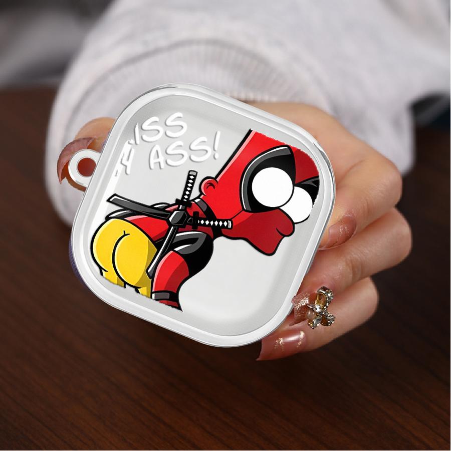 The S-simpsons Case For Samsung Galaxy Buds 3Pro 4 Pro Live 2Pro 4Pro 2 3 FE Clear Earphone Cases Cover With Hook
