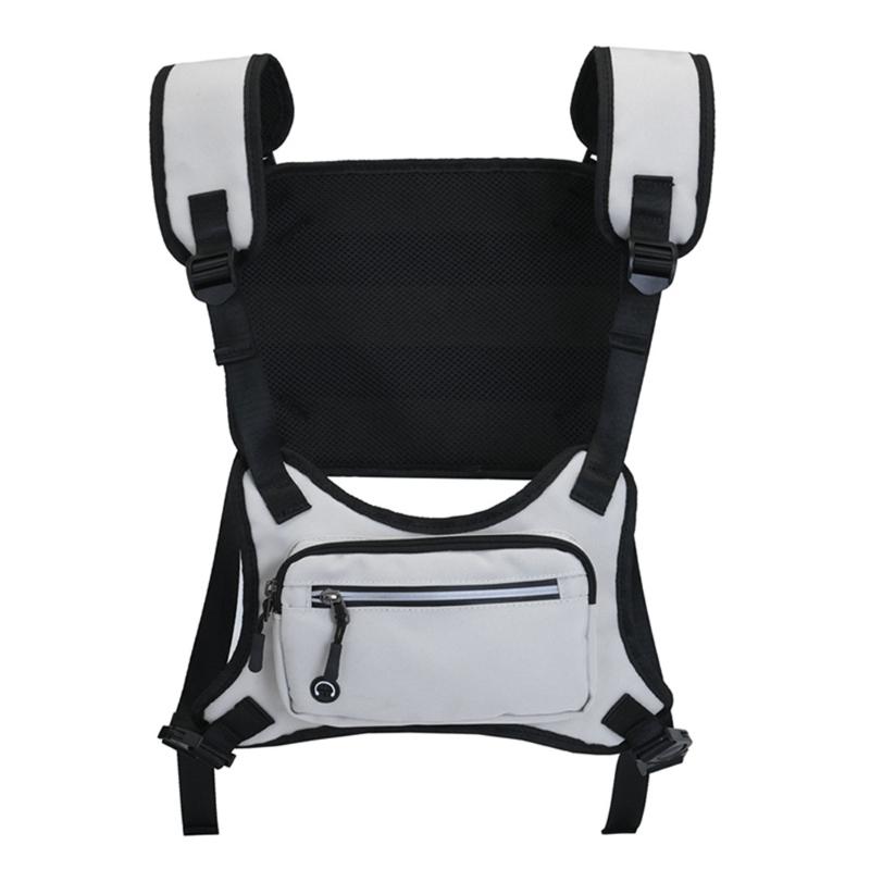 

Vest Bag Waterproof Outdoor Functional Vest Tactical Tooling Chest Bag Hip-Hop Handsome Waistcoat Outerwear Portable Chest Bag сірий