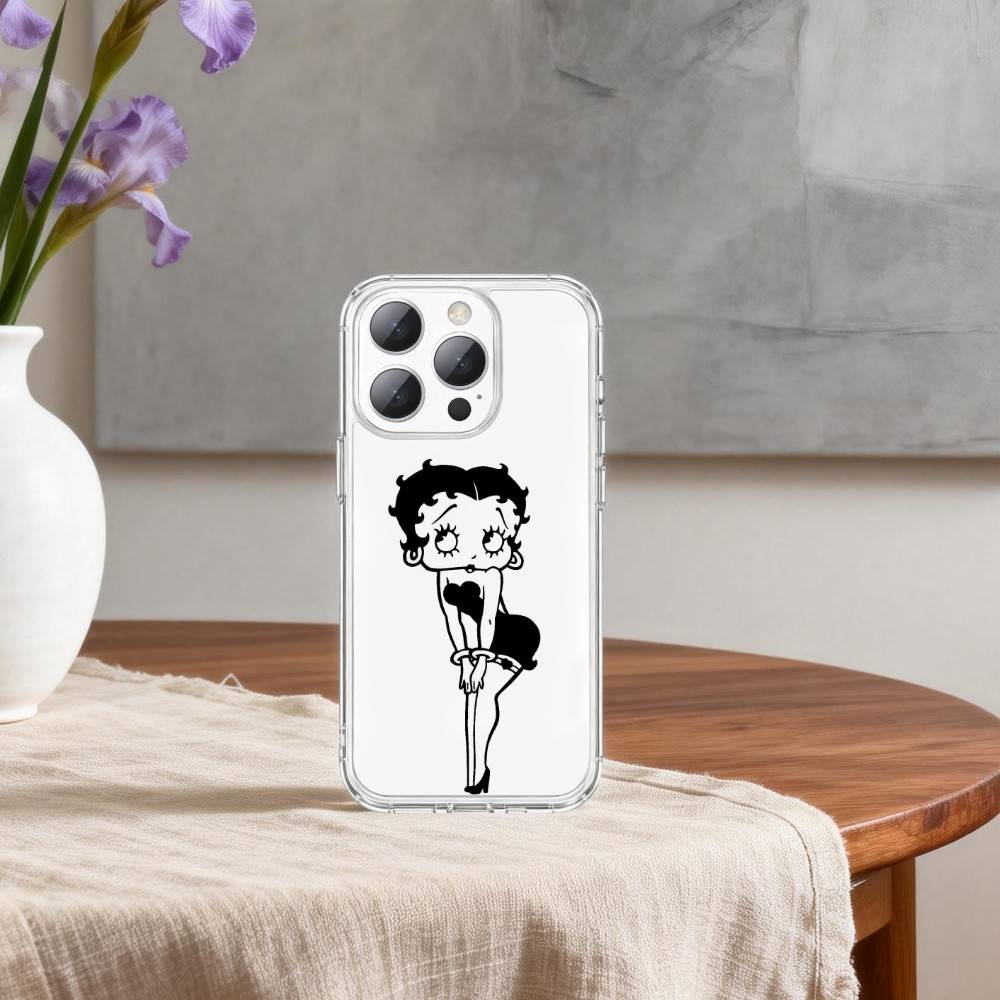 C-Classic Character Anime B-Bettys B-Boops  Phone Case For iPhone17p 16 15 14 13 12 11 Mini Pro Max Plus Transparent Cover