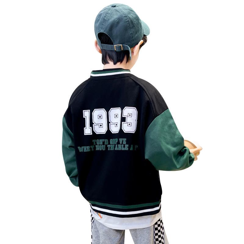 Frühlings- & Herbst Koreanischer Stil Jungen Street Fashion Baseballjacken-Set - Trendige Kleidung für Kinder