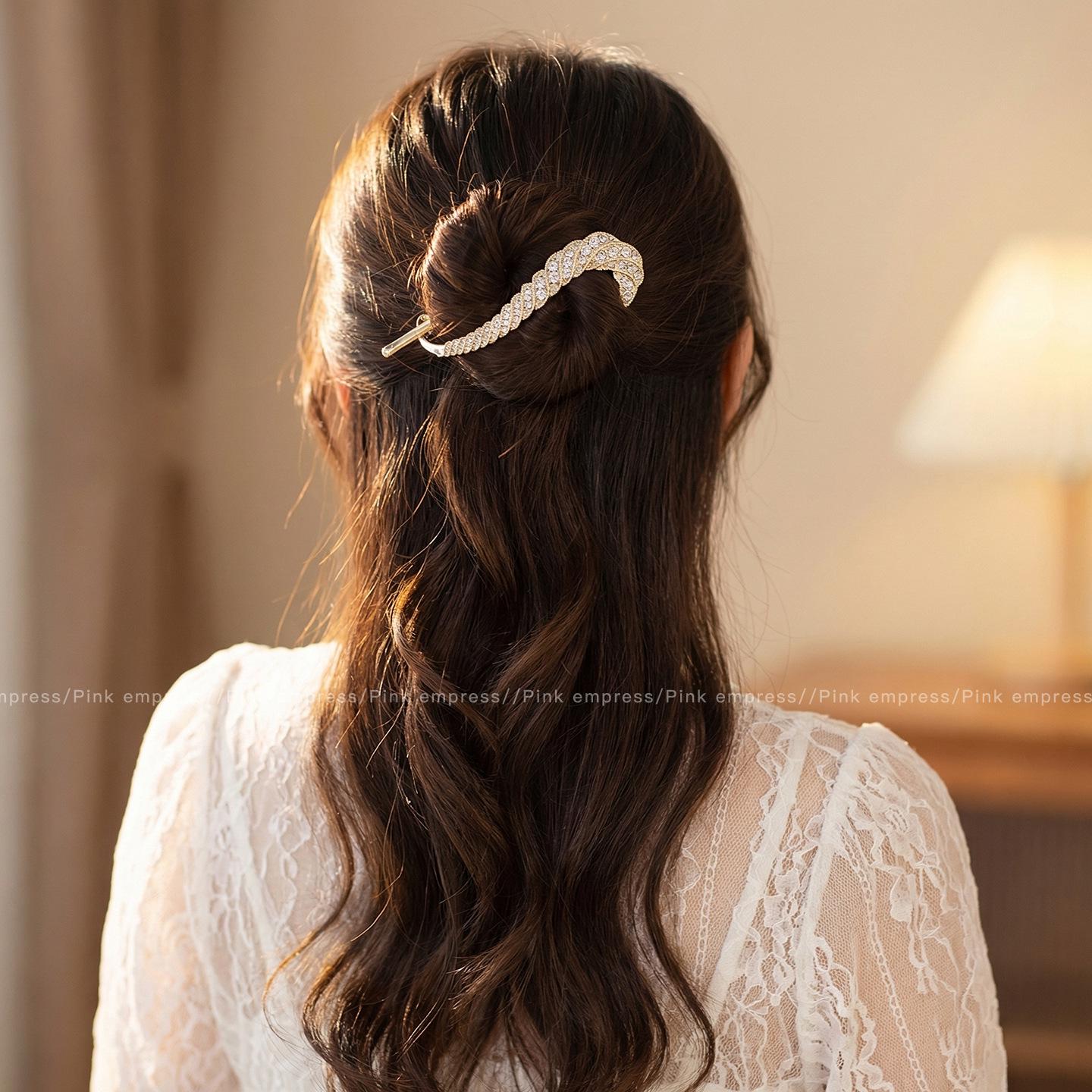 Luxury Women s Frog Buckle Hair Stick for Back of Head - 2026 Twist Clip Accessory