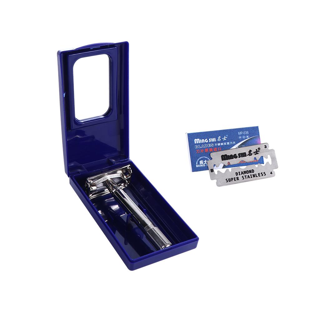 with Box Face Mild Adjustable Safety Razor Double Edge Razor Hair Removal Tool Manual Men Shaver