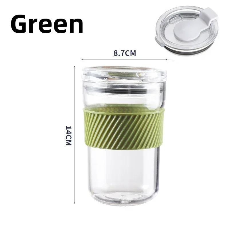 

460 мл портативная чашка для кофе, герметичная пластиковая чашка для воды с крышкой, для домашнего офиса, прозрачная кружка для воды, чайная чашка, посуда для напитков, подарочные чашки