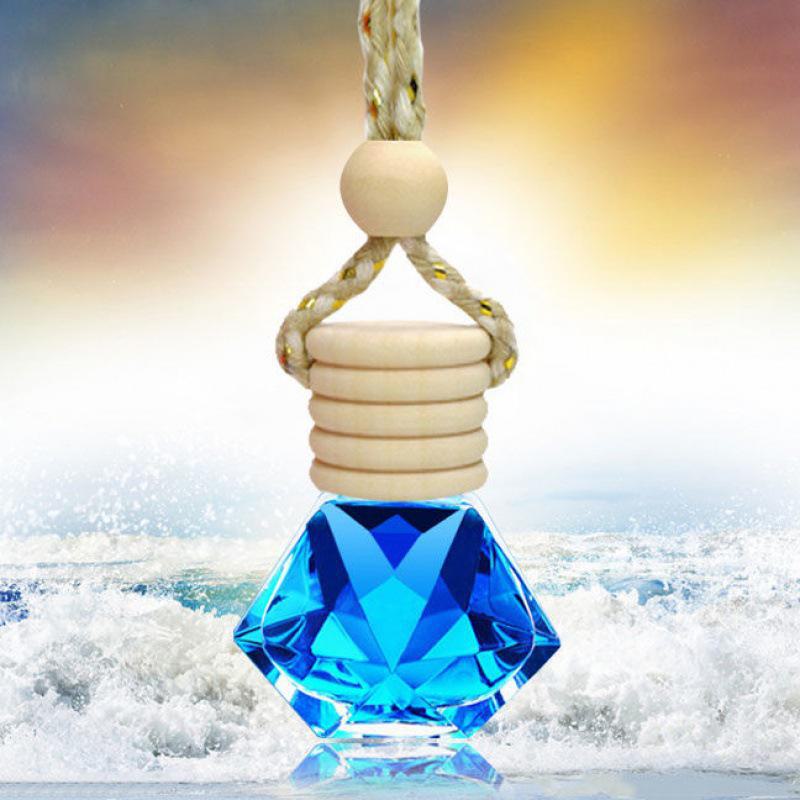 Luxury Car Aromatherapy Pendant - Round Wooden Beads for Long-Lasting Fragrance & Odor Removal