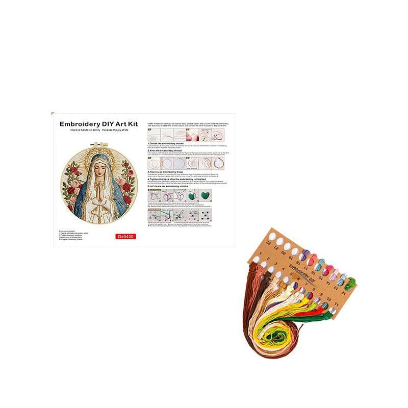 1Pc 20X20Cm Religion Embroidery Starter Kit Diy Kit Diy Embroidery Kit Manualidades Sewing Art