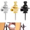 2PCS/Set Guitar Strap Lock Round Head Button Pin Gold Black Silvery 3 Color Available Skidproof Guitar Bass Straplock Button ZYF
