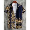 Summer Casual Holiday Beach Shirt 3D Baroque Pattern T-shirt Retro Short Sleeve Street Vacation Outdoor Men's and Women's Shirt