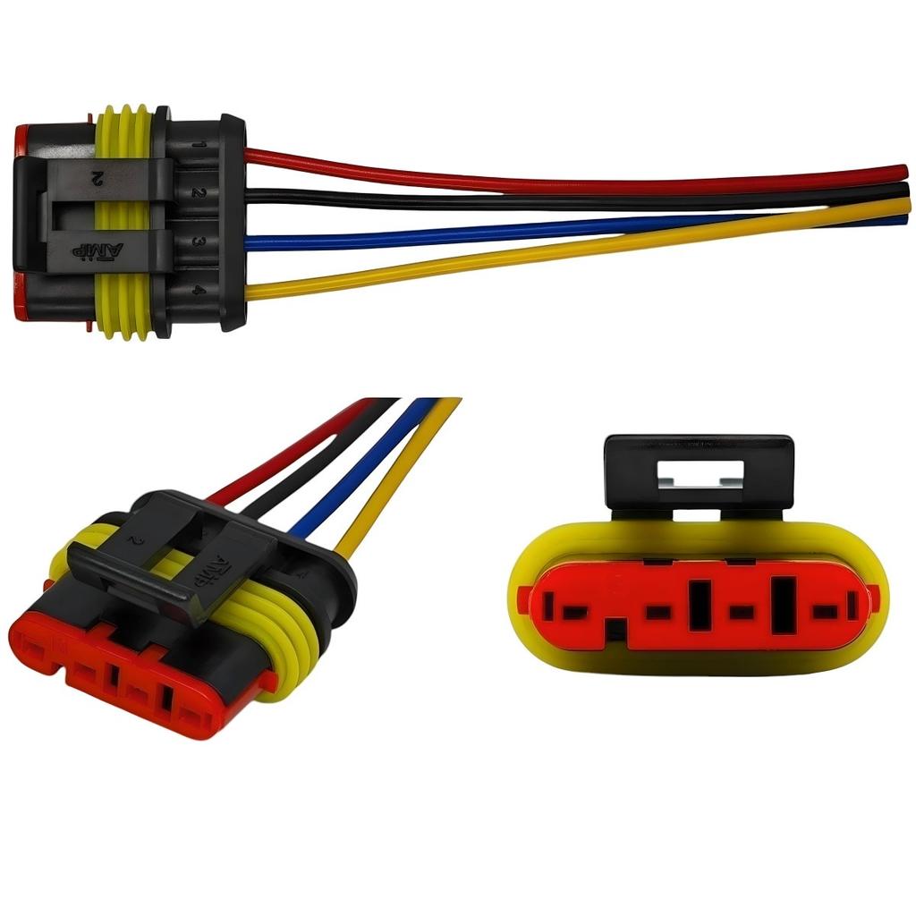 2 pçs conector hermético Superseal 4 pinos À prova d'água