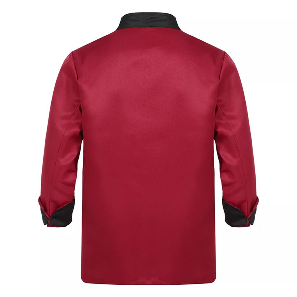 Chef Uniform Long Sleeved Men's Clothing Catering Work Uniform Back Kitchen Uniform Men's Top