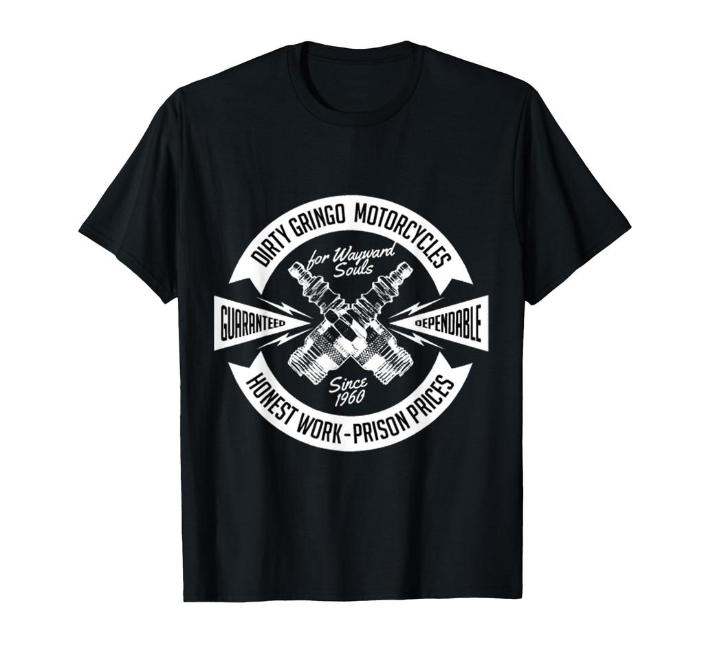 The Dirty Gringo Motorcycle Rat Rod Cross Spark Plug Sexy T-Shirt
