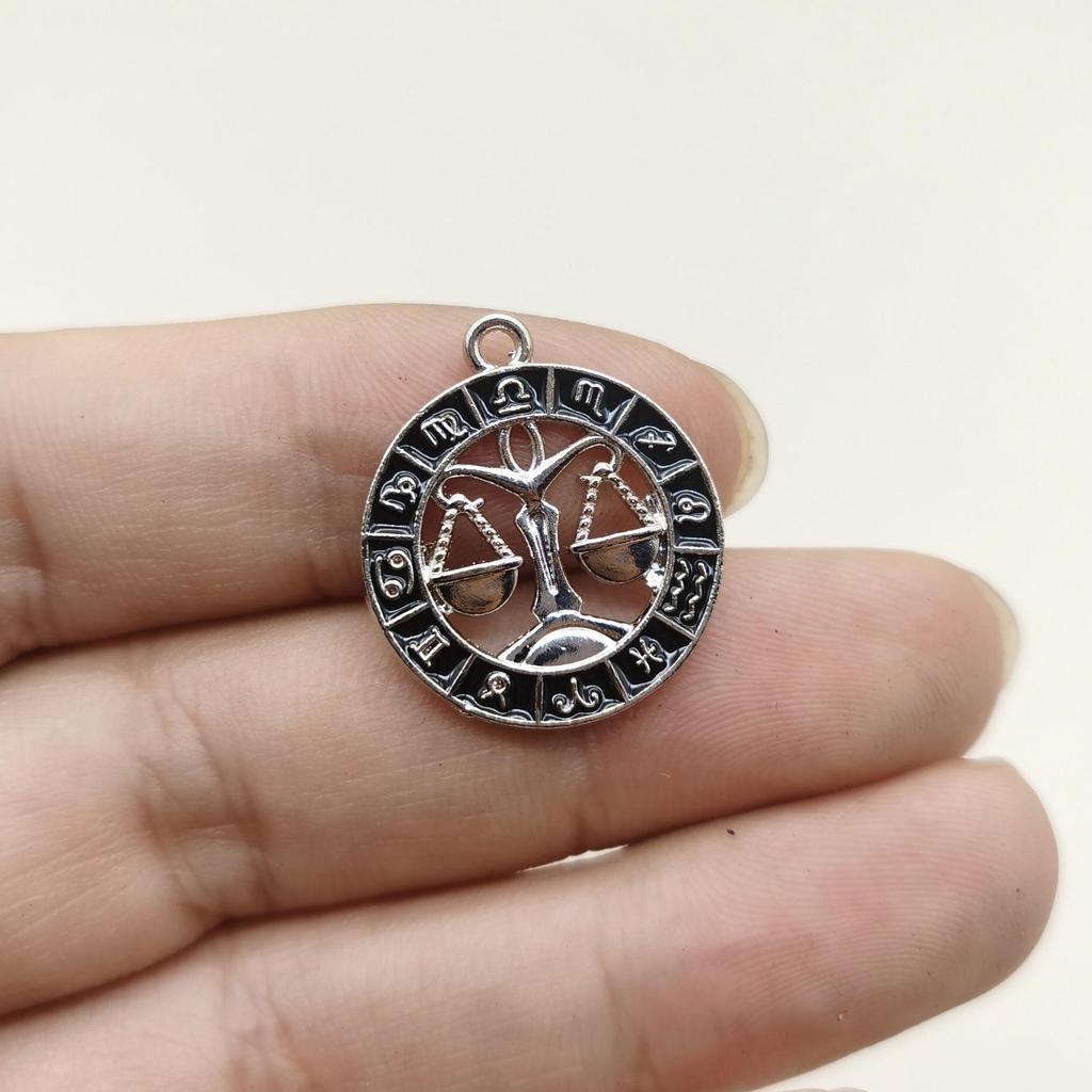 12 Constellation Diamond-Inlaid Pendant Necklace