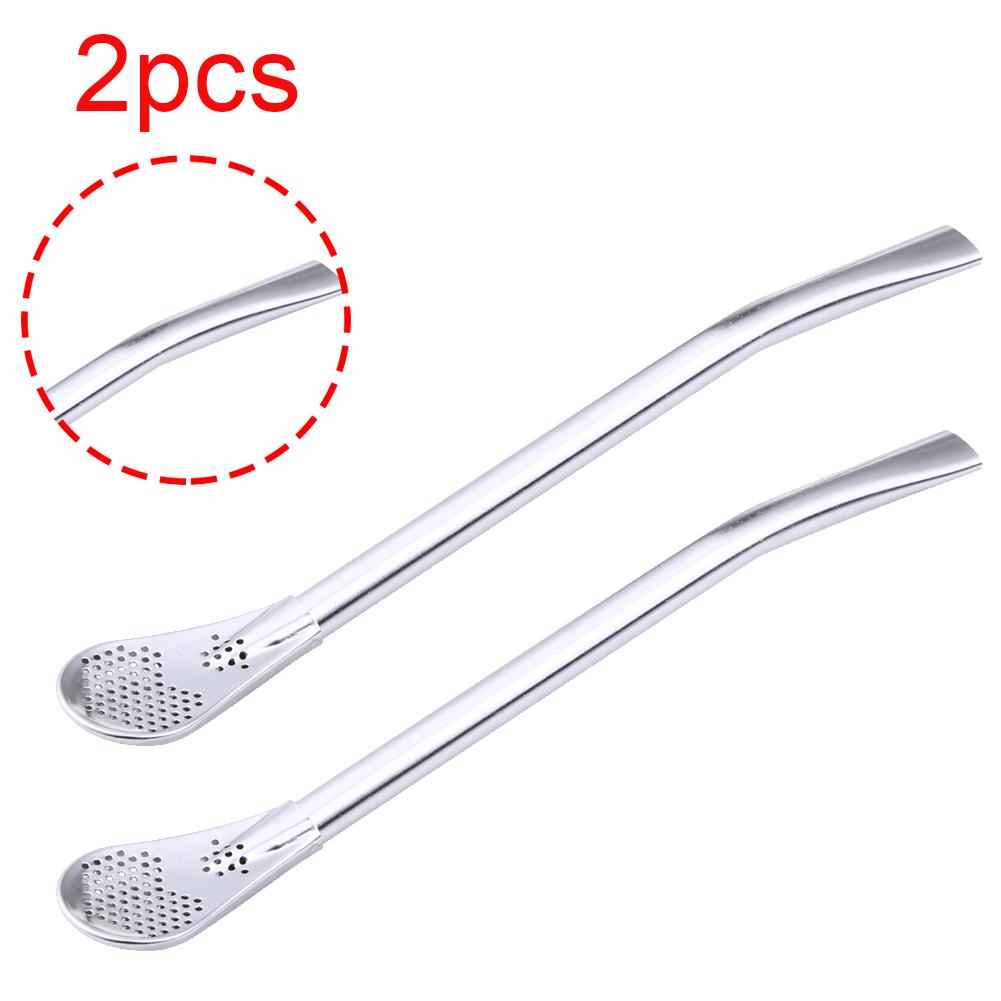 Drinking Straw Filter Handmade Stainless Steel Drinking Straw Spoon Tea Filter Grass Matte Tea Straws Bulb Pumpkin Reusable Tea
