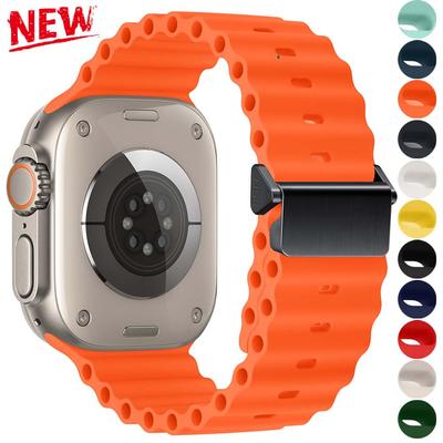 Strap For Apple Watch Ultra Band 49mm 44 45 41 42 46 40mm 38mm 44 45 Mm 1:1 Original Ocean Belt iWatch Series 10 9 8 7 Se Bands