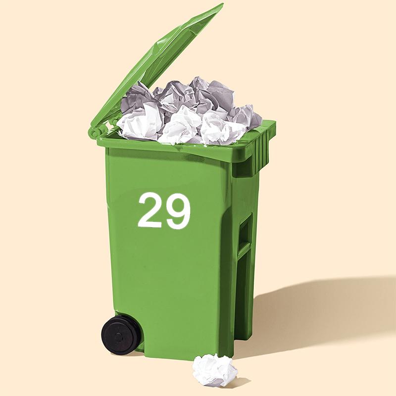 Samolepicí štítky na popelnice Nálepka s číslem popelnice Odolný venkovní štítek Nálepky s číslem popelnice do garáže Odolné proti povětrnostním vlivům