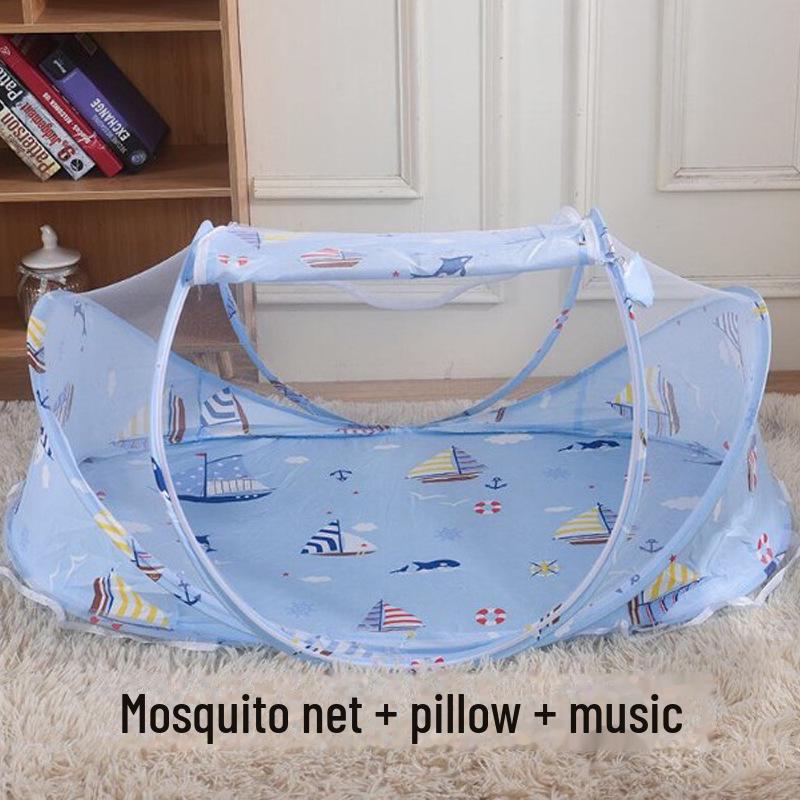 Infant Mosquito Net Bed Set with Sleeping Pad & Pillow (0-3 Years)