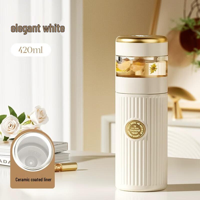 Vanow Ceramic Lined Tea Infuser Thermos