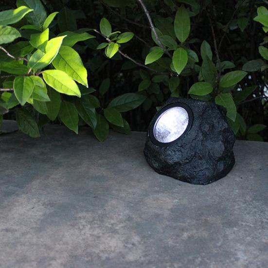 Outdoor Waterproof Solar Powered Yard Lawn Garden Rock Light Ground LED Lamp