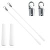 Upgrades Fiberglass Vertical Blind Tilt Wand Adjustable Tilt Rod with Hook & Grip for Window Blinds Replacement Parts
