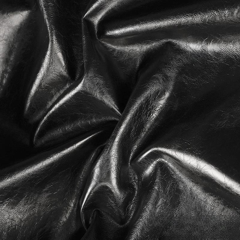 100x138cm PU Deri Kumaş Parlak Yumuşak Deri Yağlı Mumlu Deri Tasarımcı Su Geçirmez Kendin Yap Dikiş Ceket Pantolon Trend Giysiler İçin