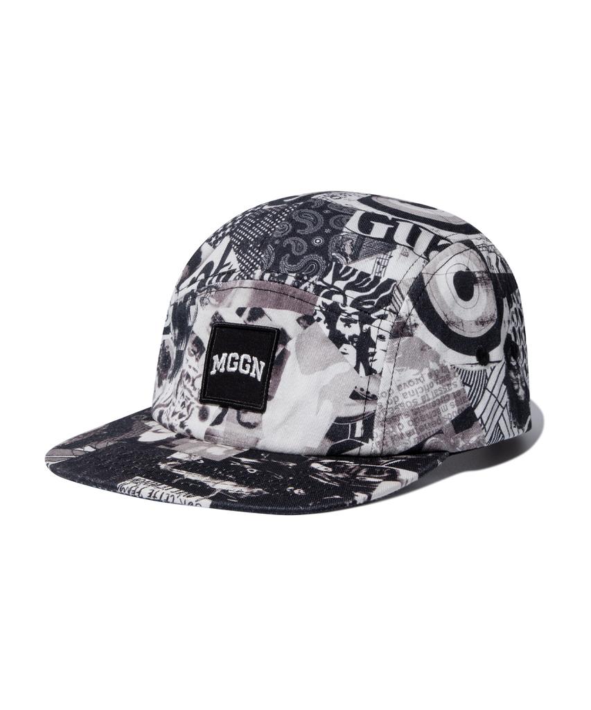 MAGOODGAN Headwear 9305 Collage Print Mono Camp Cap