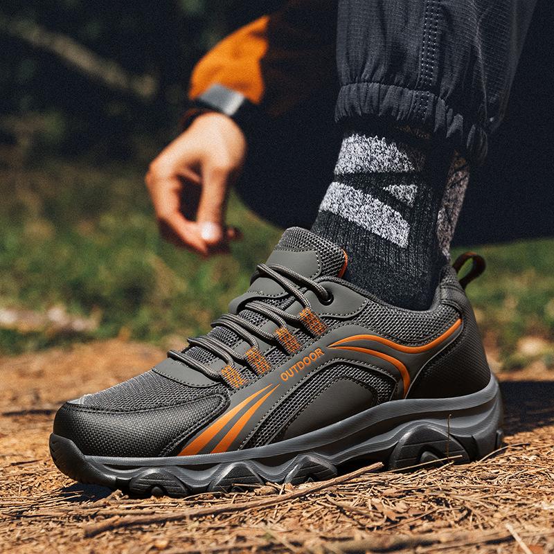 New hiking shoes for men and women couples low-top breathable mesh EVA cushioning rebound outdoor camping hiking shoes