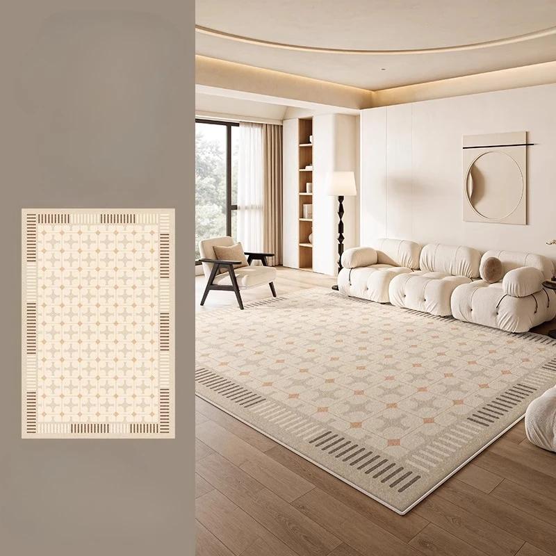 Cream Style Living Room Decoration Anti-slip Carpet  Rugs for Bedroom Thick Washable Lounge Floor Mat Fluffy Soft Rug